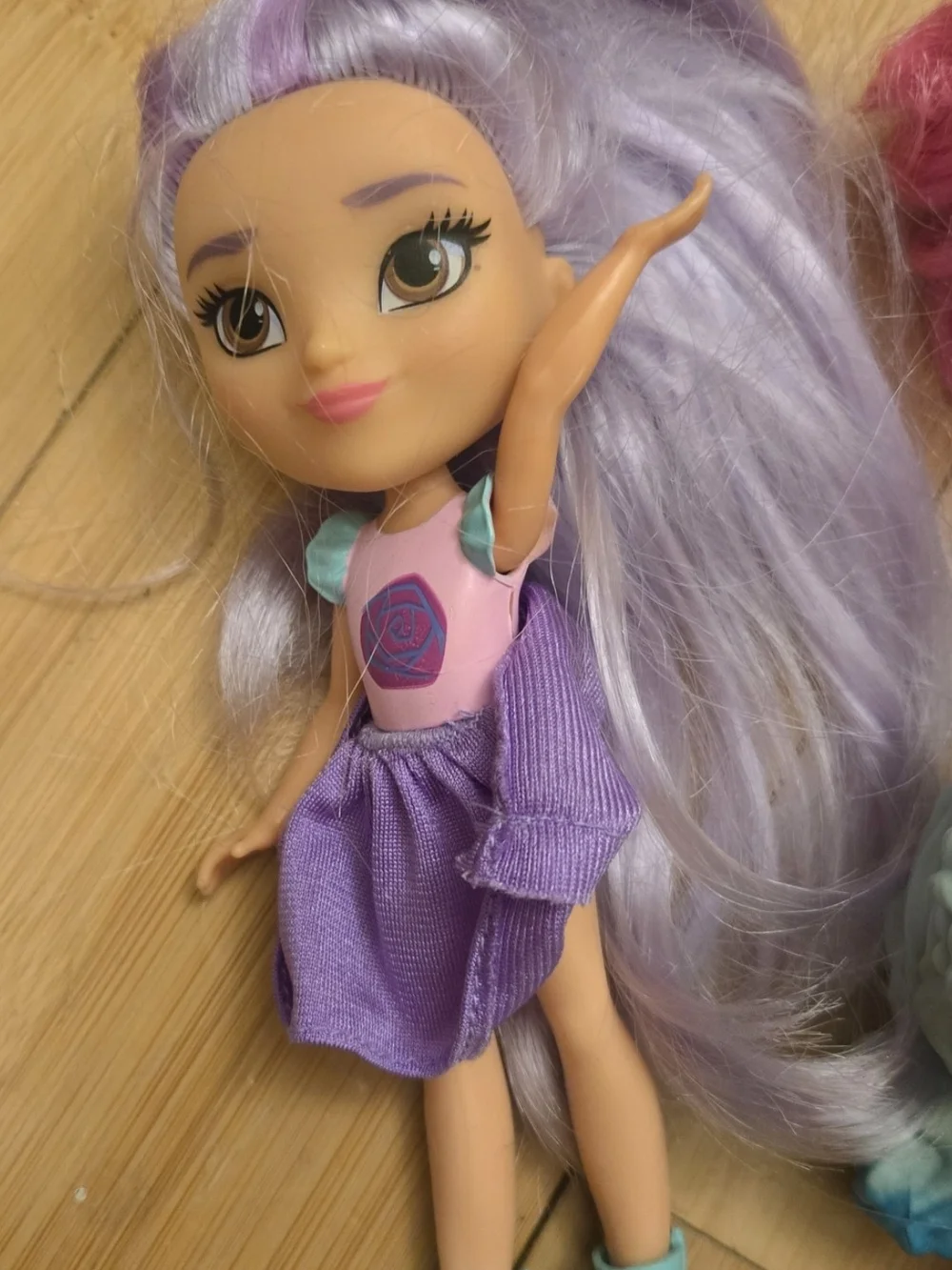 Set Of 7 Assorted Brands Colorful Themed Dolls Pink Purple Rainbow Collectable